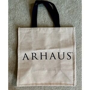ARHAUS Large Jute Reusable Shopping Bag Beige 18x18x9